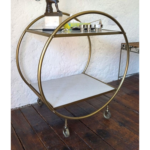 365 - DESIGNER 2-TIER METAL FRAMED TEA TROLLEY