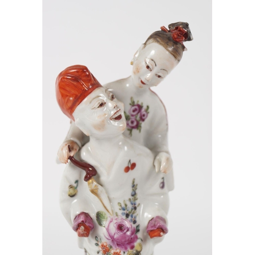 37 - PAIR OF CHINESE QING FAMILLE ROSE FIGURAL GROUPS