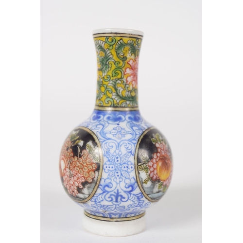 38 - CHINESE QING POLYCHROME GLASS VASE