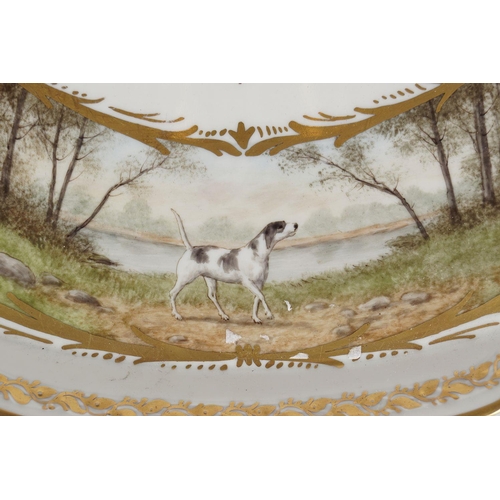 380 - FRENCH PORCELAIN AND PARCEL GILT TRAY
