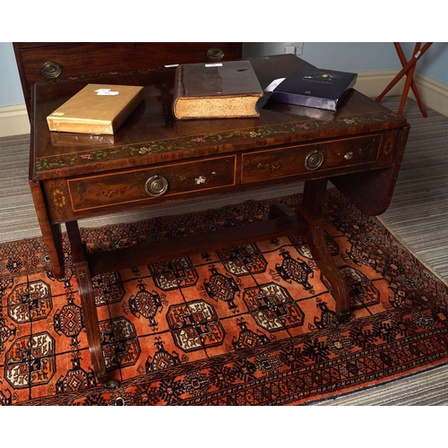 385 - REGENCY MAHOGANY AND PAINTED SOFA TABLE