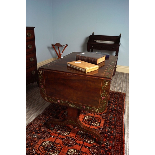 385 - REGENCY MAHOGANY AND PAINTED SOFA TABLE