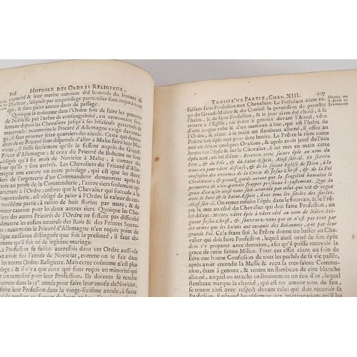 387 - BOOK: HISTOIRE DES ORDRES MONASTIQUES RELIGIEUS