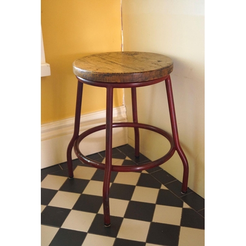 403 - PAIR OF TUBULAR STEEL STOOLS