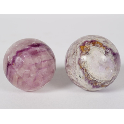 407 - 2 BLUE JOHN LIBRARY PAPER WEIGHTS