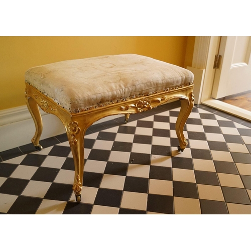 409 - 19TH-CENTURY LOUIS XV GILT STOOL