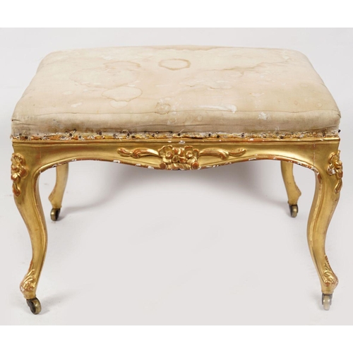 409 - 19TH-CENTURY LOUIS XV GILT STOOL