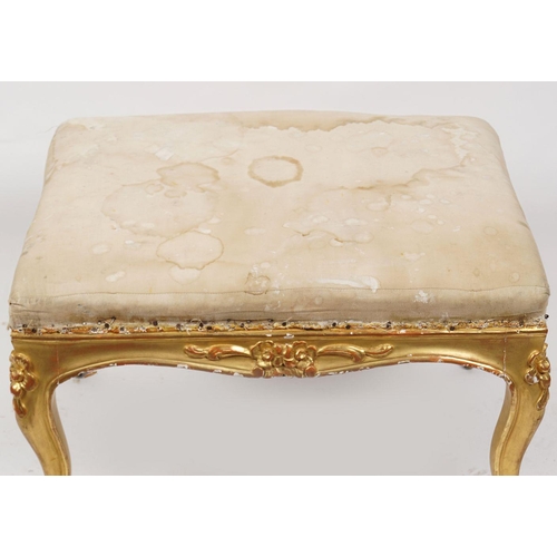 409 - 19TH-CENTURY LOUIS XV GILT STOOL