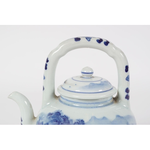 41 - CHINESE QING BLUE AND WHITE TEA POT