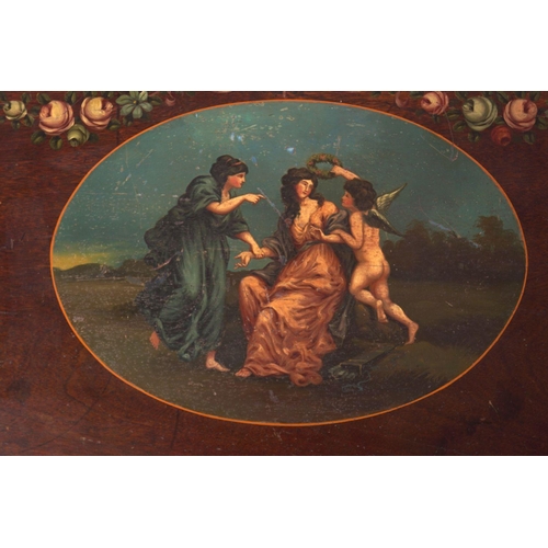 410 - 19TH-CENTURY MAHOGANY PANEL