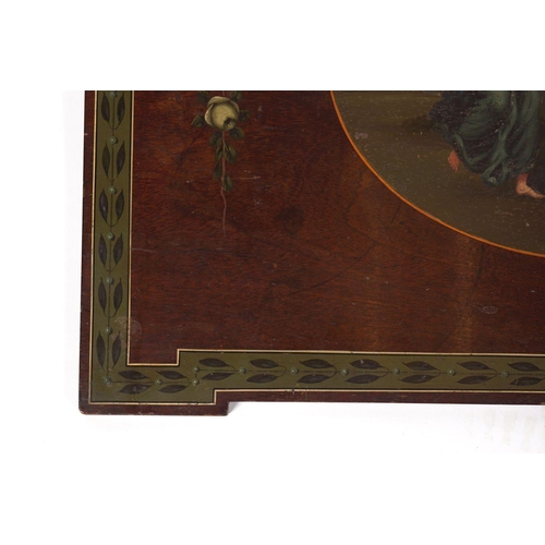 410 - 19TH-CENTURY MAHOGANY PANEL