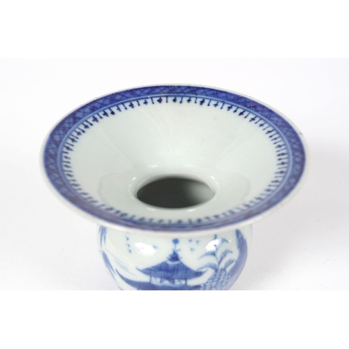 43 - CHINESE QING BLUE AND WHITE SPITTOON