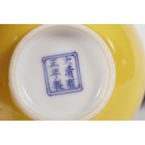 44 - CHINESE QING YELLOW GLAZED BOWL