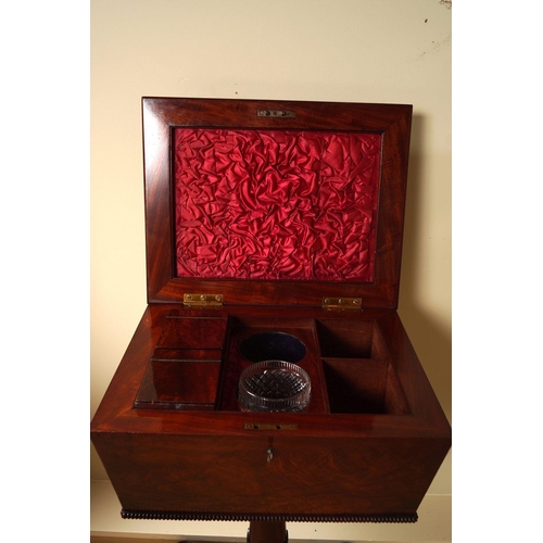 50 - WILLIAM IV MAHOGANY TEAPOY