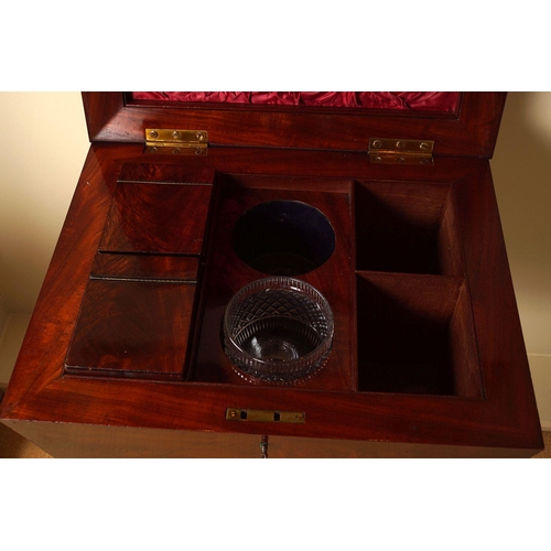 50 - WILLIAM IV MAHOGANY TEAPOY