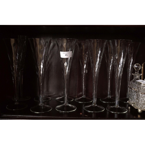 65 - SET OF 12 CHAMPAGNE FLUTES