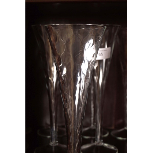 65 - SET OF 12 CHAMPAGNE FLUTES