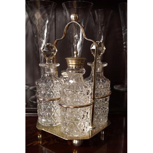 66 - 4 PIECE GLASS CONDIMENT SET