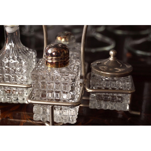 66 - 4 PIECE GLASS CONDIMENT SET