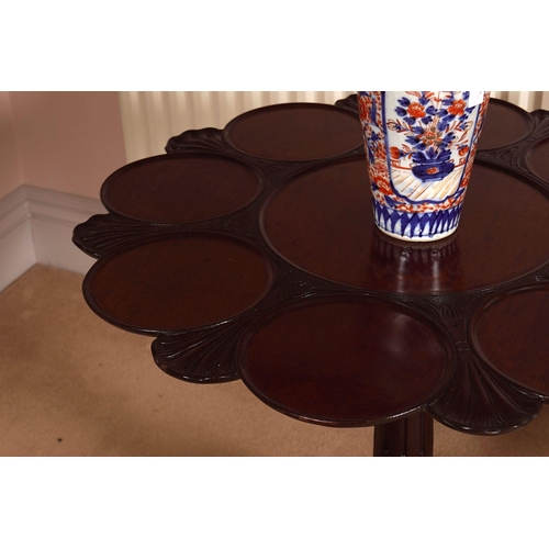 10 - IRISH 18TH-CENTURY MAHOGANY TEA TABLE