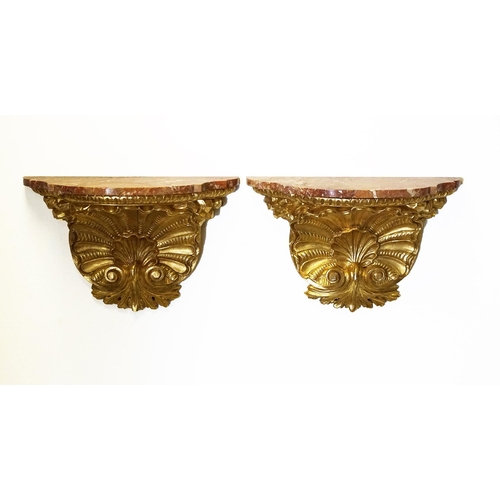 109 - PAIR OF 18TH-CENTURY GILTWOOD WALL CONSOLES