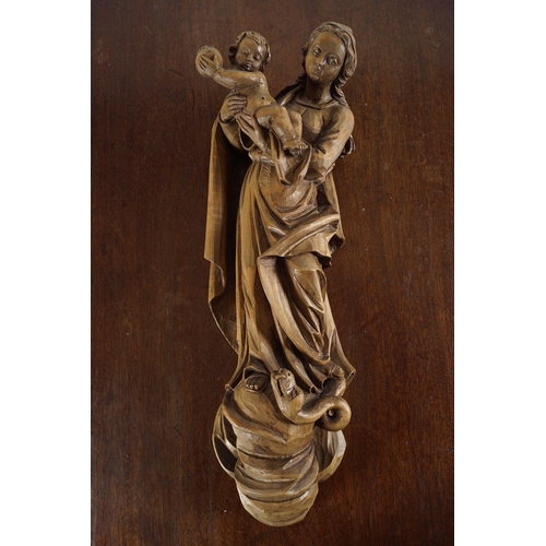 117 - WALL MOUNTED CARVED WOOD SCULPTURE