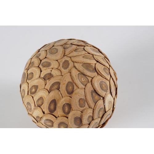 120 - 19TH-CENTURY OYSTERWOOD BALL