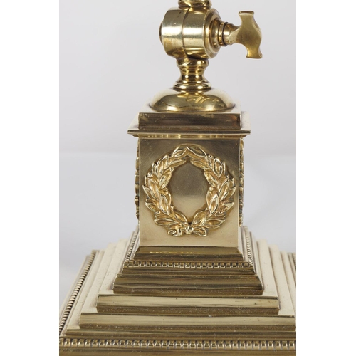 29 - 19TH-CENTURY HEAVY BRASS STUDENT LAMP