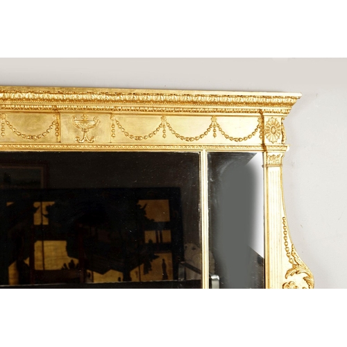 40 - 19TH-CENTURY GILT FRAMED OVERMANTLE