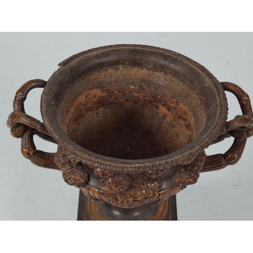 42 - 19TH-CENTURY CAST IRON WARWICK URN