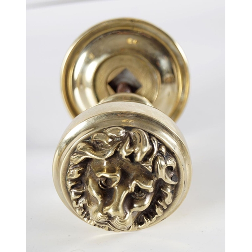 48 - 19TH-CENTURY BRASS HALL DOOR KNOB