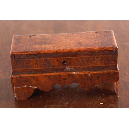 55 - 18TH-CENTURY MINIATURE WALNUT COFFER