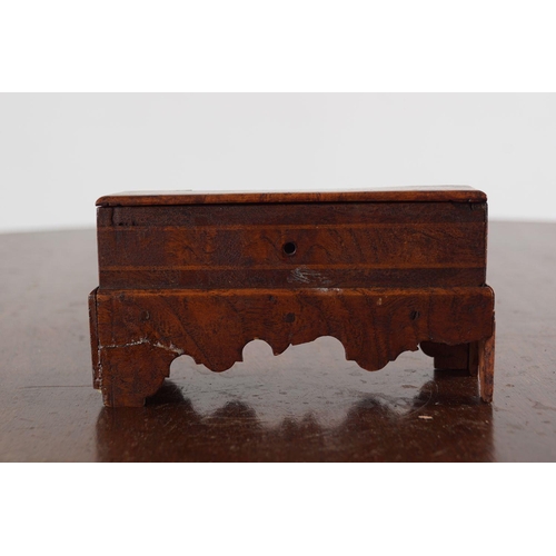 55 - 18TH-CENTURY MINIATURE WALNUT COFFER