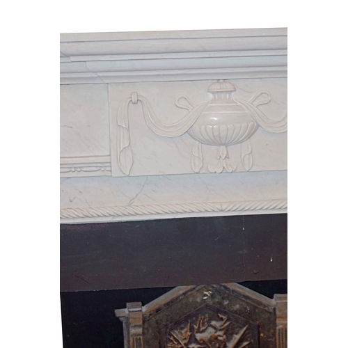 57 - LARGE NEOCLASSICAL MARBLE CHIMNEY PIECE