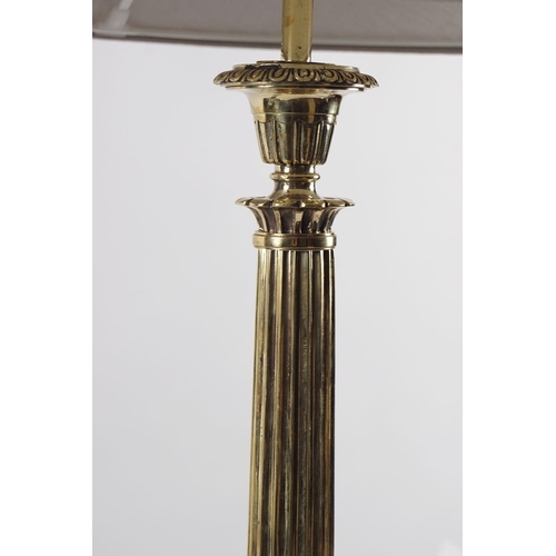 68 - PAIR OF 19TH-CENTURY BRASS TABLE LAMPS