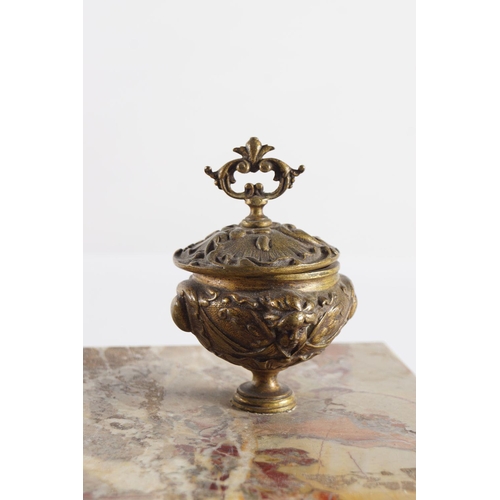 78 - 19TH-CENTURY ROUGE ROYALE ORMOLU PEN & INK STAND