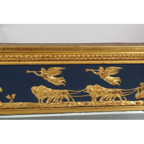 91 - REGENCY GILT FRAMED OVERMANTLE MIRROR