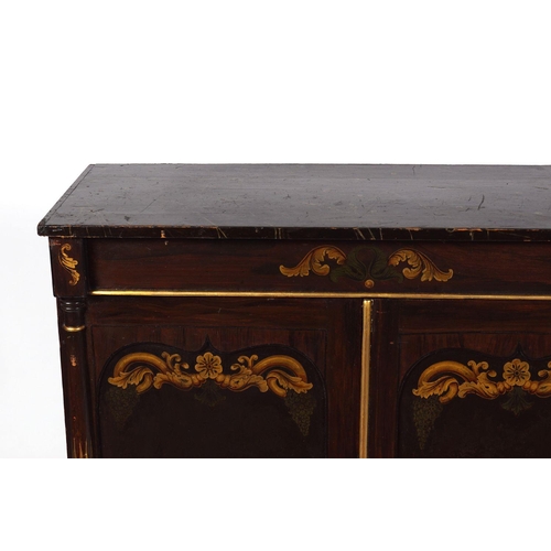 94 - REGENCY ROSEWOOD SIDE CABINET