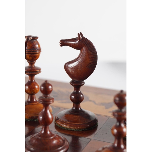 97 - 19TH-CENTURY KILLARNEY ARBUTUS CHESS SET