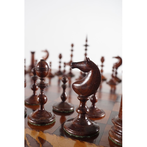 97 - 19TH-CENTURY KILLARNEY ARBUTUS CHESS SET