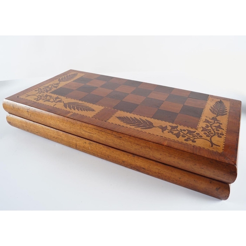 98 - 19TH-CENTURY KILLARNEY ARBUTUS CHESS BOARD