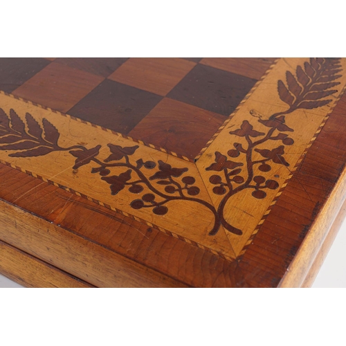 98 - 19TH-CENTURY KILLARNEY ARBUTUS CHESS BOARD