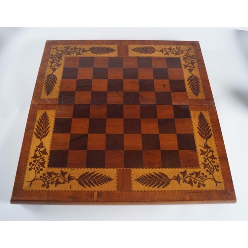 98 - 19TH-CENTURY KILLARNEY ARBUTUS CHESS BOARD