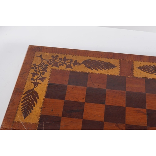 98 - 19TH-CENTURY KILLARNEY ARBUTUS CHESS BOARD