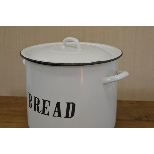 36 - WHITE ENAMEL BREAD BIN