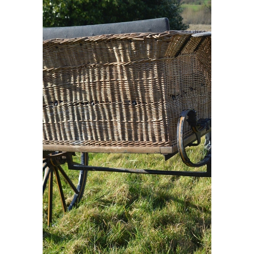 384 - 19TH-CENTURY WICKER WORK ESTATE CARRIAGE