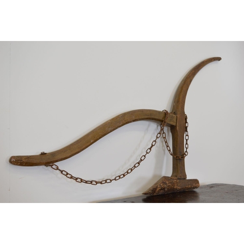 387 - 19TH-CENTURY WOODEN DONKEY DRILL PLOUGH