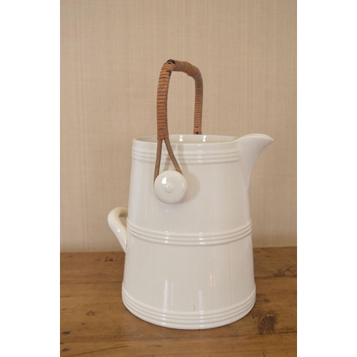 41 - LARGE GLAZED POTTERY MILK PAIL