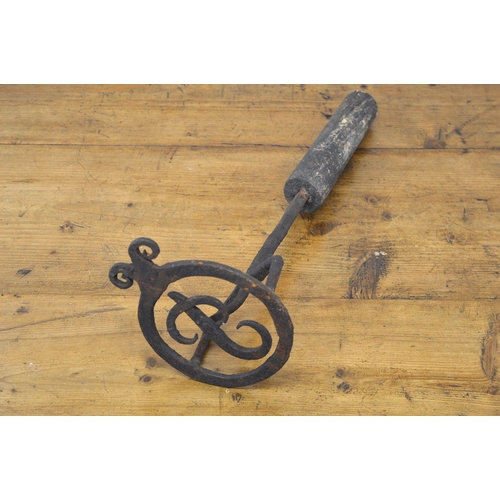 46 - 19TH-CENTURY FORGED BRANDING IRON