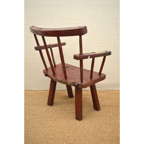 5 - 18TH-CENTURY WICKLOW ASH AND SYCAMORE HEDGE CHAIR